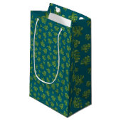 Monstera-Blatt-Geschenktasche Kleine Geschenktüte (Vorderseite Schrägansicht)