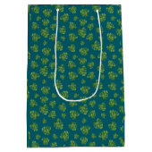 Monstera-Blatt-Geschenktasche Mittlere Geschenktüte (Rückseite)