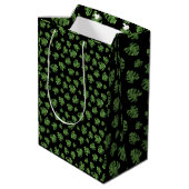 Monstera-Blatt-Geschenktasche Mittlere Geschenktüte (Rückseite Schrägansicht)