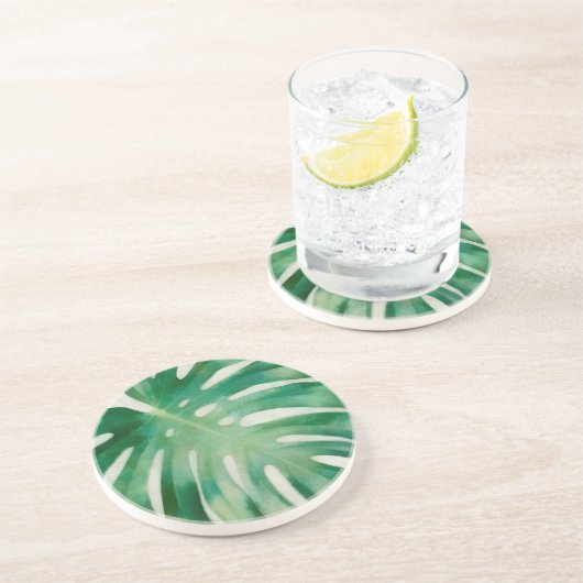 Monstera-Blatt Getränkeuntersetzer (Seite)