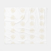 Monstera-Blatt-Gold-Design. Fleecedecke (Vorderseite (Horizontal))
