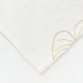 Monstera-Blatt-Gold-Design. Fleecedecke (Ecke)