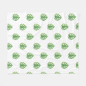 Monstera-Blatt-Grün-Design.  Fleecedecke (Vorderseite (Horizontal))