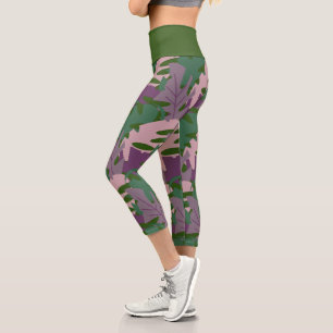 Monstera-Blatt-Grünpflanze Capri Leggings