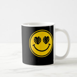 Monstera-Blatt-Lächeln tropische Vibes Strand Somm Kaffeetasse