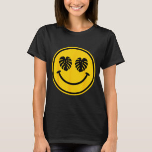 Monstera-Blatt-Lächeln tropischer Strand Sommer Oz T-Shirt
