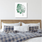 Monstera-Blatt Leinwanddruck (Insitu (Schlafzimmer))