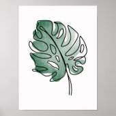 Monstera-Blatt Poster (Vorne)