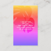 Monstera-Blatt-Regenbogen Visitenkarte (Rückseite)