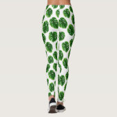 Monstera-Blatt Tropisches Muster Leggings (Rückseite)