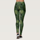 Monstera-Blatt Tropisches Muster Leggings (Rückseite)