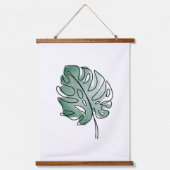 Monstera-Blatt Wandteppich Mit Holzrahmen (Vorderseite)