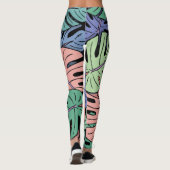 Monstera Blätter #8 Leggings (Rückseite)