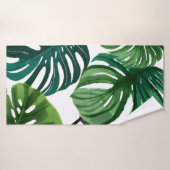 Monstera-Blätter Aquarell Moderne Botanik Badehandtuch (Badehandtuch)
