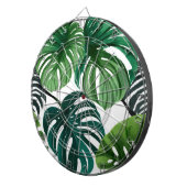 Monstera-Blätter Aquarell Moderne Botanik Dartscheibe (Vorderseite rechts)