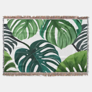 Monstera-Blätter Aquarell Moderne Botanik Decke