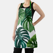 Monstera-Blätter Aquarell Moderne Botanik Schürze (InSitu)