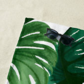 Monstera-Blätter Aquarell Moderne Botanik Strandtuch (Beispiel)