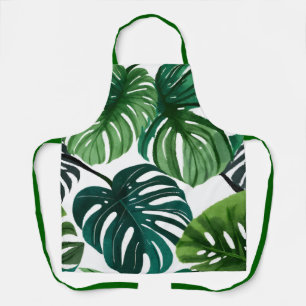 Monstera-Blätter Aquarell Moderne Botanische Kunst Schürze