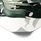 Monstera Blätter Art Print Poster (Ecke)