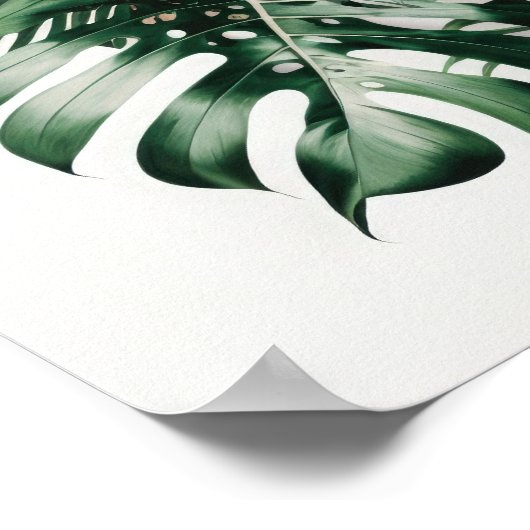 Monstera Blätter Art Print Poster (Ecke)