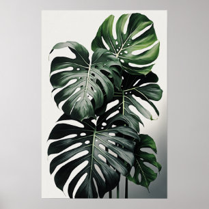 Monstera Blätter Art Print Poster