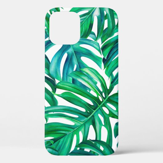 Monstera Blätter auf abgeschiedenem Hintergrund, A Case-Mate iPhone Hülle (Rückseite)