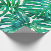 Monstera Blätter auf abgeschiedenem Hintergrund, A Geschenkpapier (Ecke)