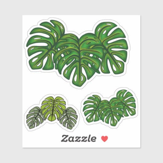 Monstera-Blätter Aufkleber (Blatt)