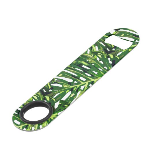 Monstera Blätter Bar Key (Vorderseite Schrägansicht)