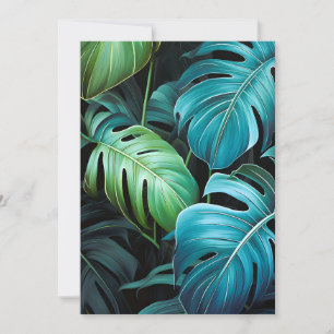 Monstera-Blätter Botanische Tropische Dschungel-Bl Feiertagskarte