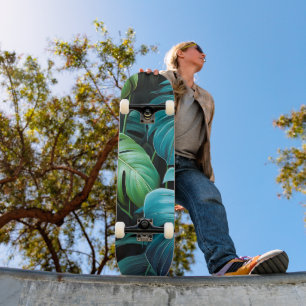 Monstera-Blätter Botanische Tropische Dschungelfol Skateboard