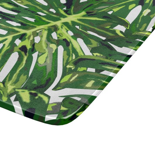 Monstera Blätter Cutting Board Schneidebrett (Ecke)