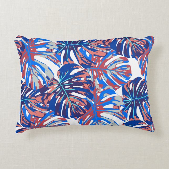 Monstera-Blätter Dekokissen (Vorderseite)