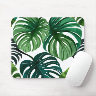 Monstera-Blätter   Einfache moderne Wasserfarbe Mousepad