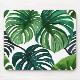 Monstera-Blätter | Einfache moderne Wasserfarbe Mousepad