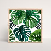 Monstera-Blätter | Einfache moderne Wasserfarbe Poster