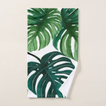 Monstera-Blätter | Einfaches, modernes Handtuch