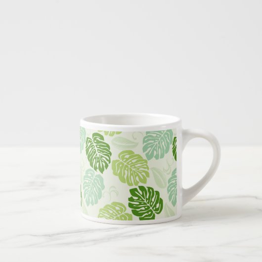 Monstera-Blätter Espressotasse (Rechts)