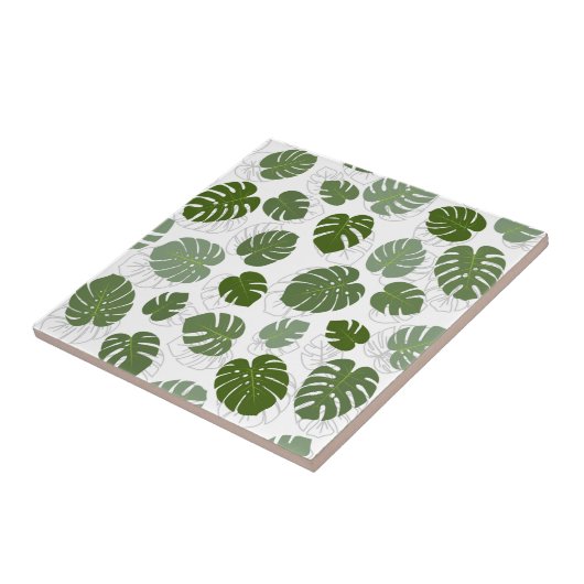 Monstera-Blätter Fliese (Seite)