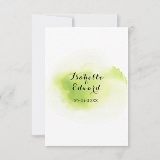 Monstera-Blätter für tropisches grünes Wasser RSVP Karte (Rückseite)