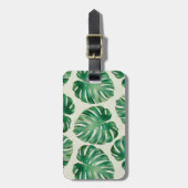 Monstera-Blätter Gepäckanhänger (Vorderseite vertikal)