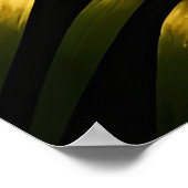 Monstera Blätter Gold Jungle Glamour Poster (Ecke)