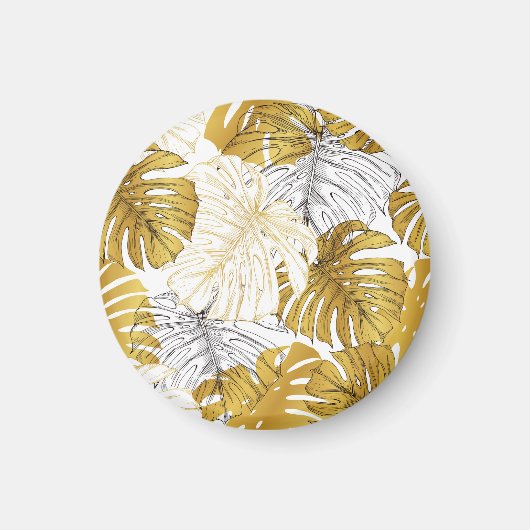 Monstera Blätter: Golden White Magnet (Vorne)