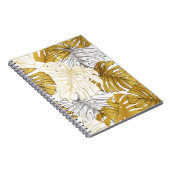 Monstera Blätter: Golden White Notizblock (Rechte Seite)