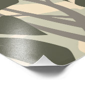 Monstera-Blätter (grün und sand) Fotodruck (Ecke)