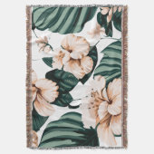 Monstera Blätter Hibiskus Decke (Vorderseite Vertikal)