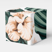 Monstera Blätter Hibiskus Geschenkschachtel (Vorderseite)