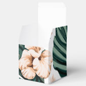 Monstera Blätter Hibiskus Geschenkschachtel (Geöffnet)