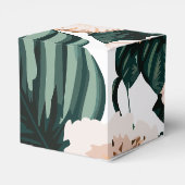 Monstera Blätter Hibiskus Geschenkschachtel (Rückseite)